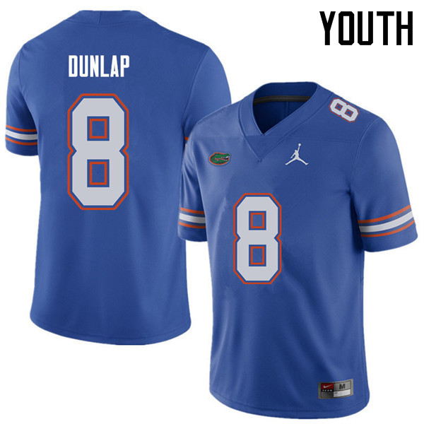 Jordan Brand Youth #8 Carlos Dunlap Florida Gators College Football Jerseys Sale-Royal